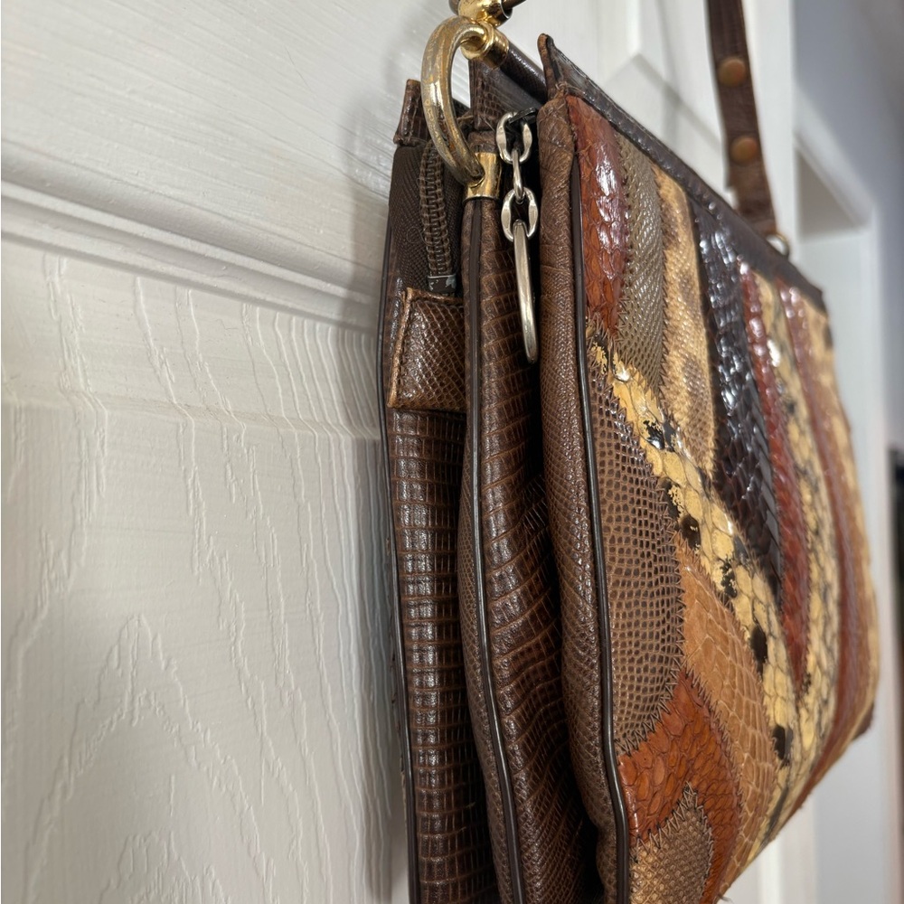 Multicolor Patchwork Shoulder Bag - image 3